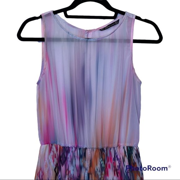 Zara Trafaluc Collection watercolor dress - Picture 2 of 9